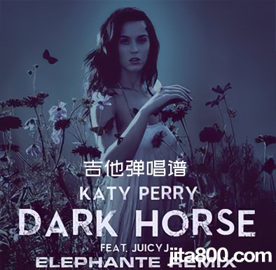 DarkHorse吉他谱 凯蒂·佩里/Juicy J《Dark Horse》吉他弹唱谱 六线谱 